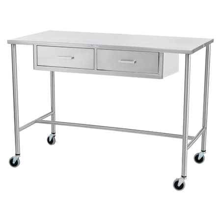 Blickman Sawyer Instrument Table 48"W x 34"H x 24"D w/H-Brace 7845SS